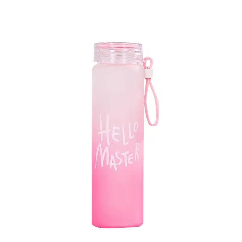 Frosted Glass Water Bottle 400 ML