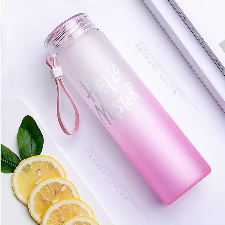 Frosted Glass Water Bottle 400 ML