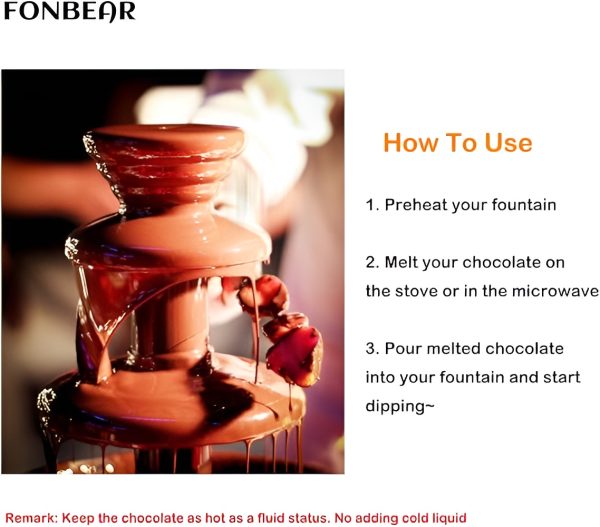 Chocolate Fountain 3-tier Mini Chocolate Tower