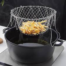 Stainless Steel Multi-functional Foldable Cooking Chef Basket