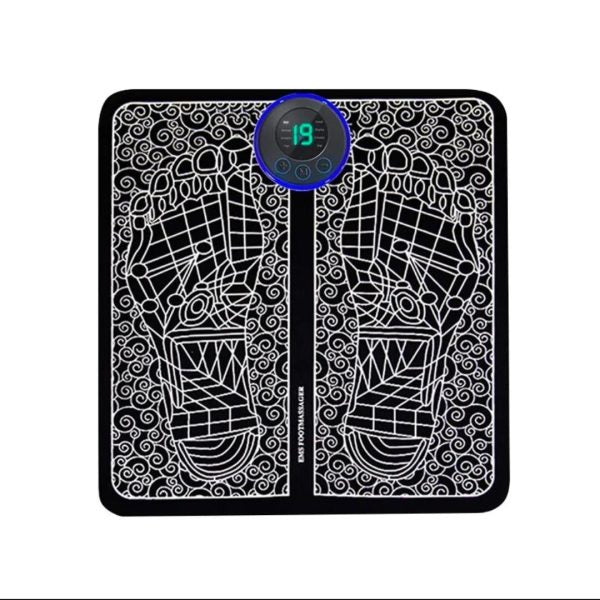 Ems Foot Massager Mat Electric Usb Charging Smart Display Tens Acupuncture Feet Cushion Blood Circulation Pad