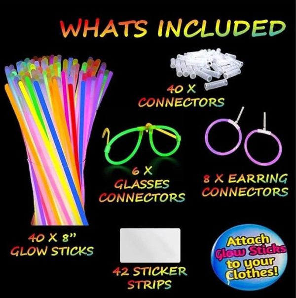 Glow Costume In The Dark Sticks Connectors | Glow In The Dark Party Bracelets